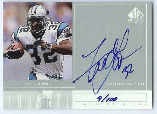  Fred Lane - 1998 SP Authentic 'Player's Ink' SILVER AUTOGRAPH (Panthers) Baseball cards value