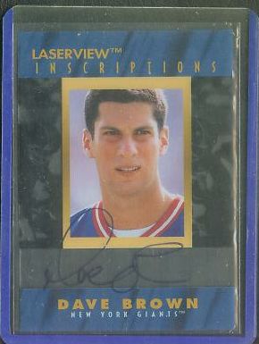  Dave Brown - 1996 Lazer View 'Inscriptions' AUTOGRAPH (NY Giants) Baseball cards value