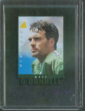  Neil O'Donnell - 1997 Pinnacle 'Inscriptions' AUTOGRAPH (Jets) Baseball cards value