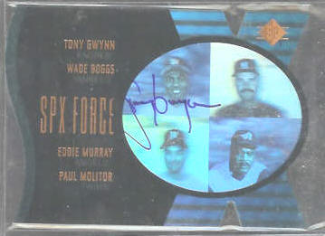 Tony Gwynn - 1997 SPx Force #9 AUTOGRAPHED #/100] !!! (Padres) Baseball cards value