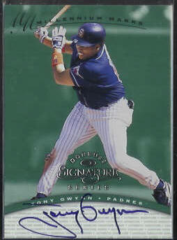 Tony Gwynn - 1997 Donruss Signatures 'Millennium Marks' AUTOGRAPH (Padres) Baseball cards value