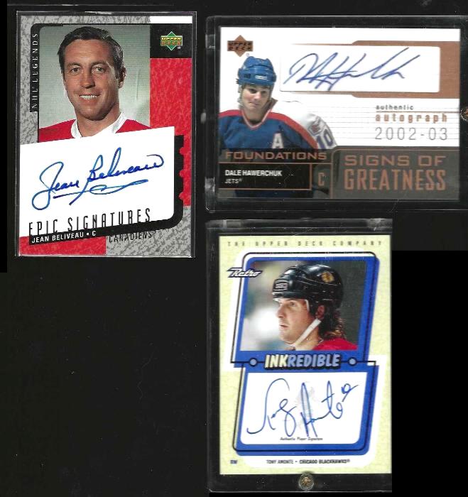  Dale Hawerchuk - 2002-03 Upper Deck SIGNS of GREATNESS Authentic AUTOGRAPH Baseball cards value