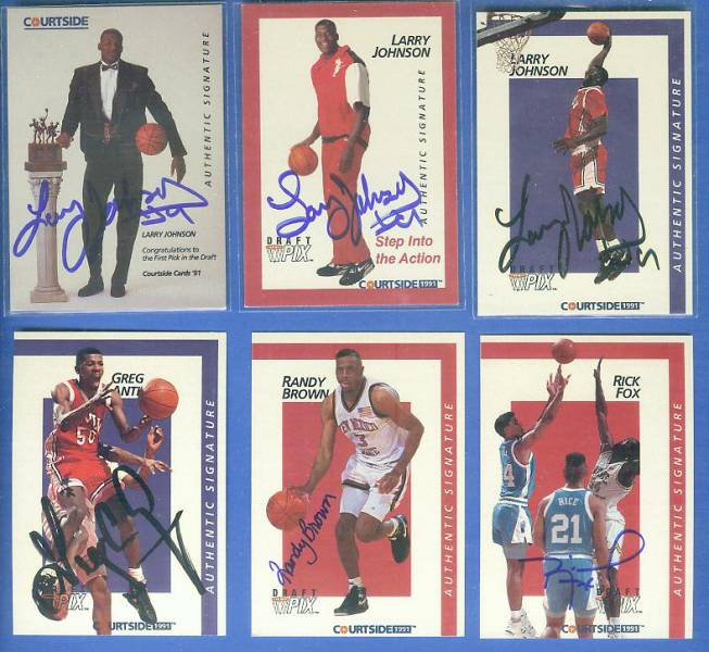  1991 Courtside #31 Larry Johnson AUTOGRAPH (UNLV) Baseball cards value