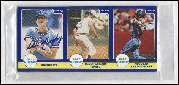  Dale Murphy - 1986 Star Company AUTOGRAPHED Complete 24-card Set (Braves) Baseball cards value