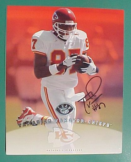  Tamarick Vanover - 1997 Leaf Signature Edition 8x10 AUTOGRAPHED (Chiefs) Baseball cards value