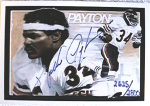  Walter Payton - Upper Deck Authenticated AUTOGRAPHED card Baseball cards value