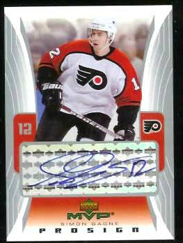  Simon Gagne - 2003-04 UD MVP #PS-SG 'PROSIGN' AUTOGRAPH Baseball cards value