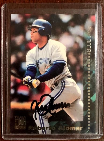  Roberto Alomar - 1994 Stadium Club 'Team Blue Jays' AUTOGRAPHED Baseball cards value