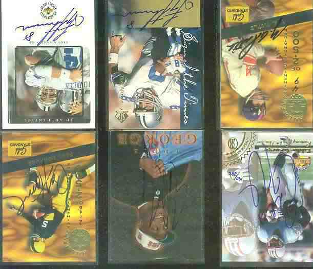  Eddie George - 1996 Score Board AUTOGRAPHED COLLECTION GOLD (Oilers) Baseball cards value