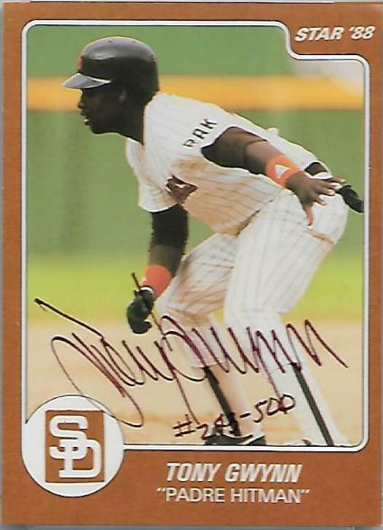 Tony Gwynn - 1988 Star Company AUTOGRAPH #/500] (Padres) Baseball cards value