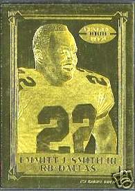 Emmitt Smith - 1994 Bleachers 23kt GOLD card Baseball cards value