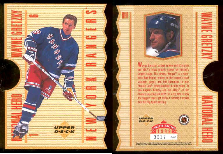 Wayne Gretzky - Lot of (50) 1996 Up.Deck National Hero Die-Cut JUMBO (3x5) Baseball cards value