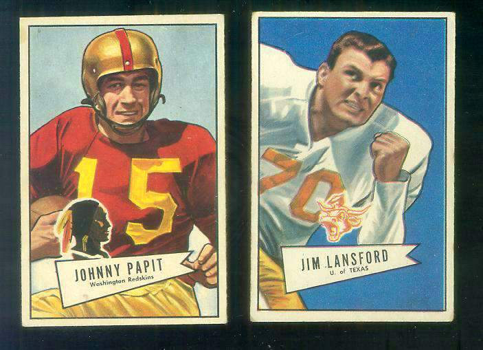 1952 Bowman Small FB #144 Jim Lansford ROOKIE (Dallas Texans/U. of Texas) Football cards value