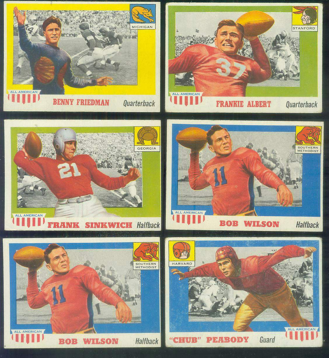 1955 Topps ALL-AMERICAN FB # 64 Benny Friedman ROOKIE (Michigan) Football cards value