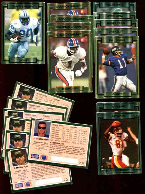   1990 Action Packed Football - Lot of (200+) assorted with STARS ! Football cards value