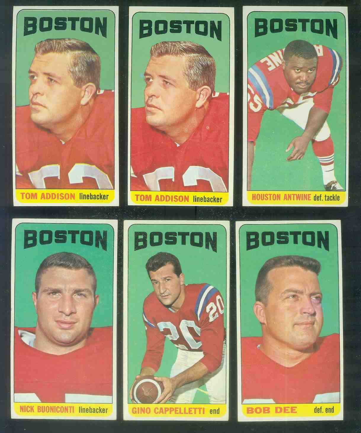 1965 Topps FB #  1 Tommy Addison (Boston Patriots) Football cards value