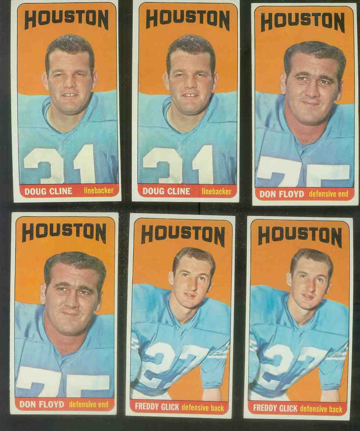 1965 Topps FB # 76 Freddy Glick (Houston Oilers) Football cards value