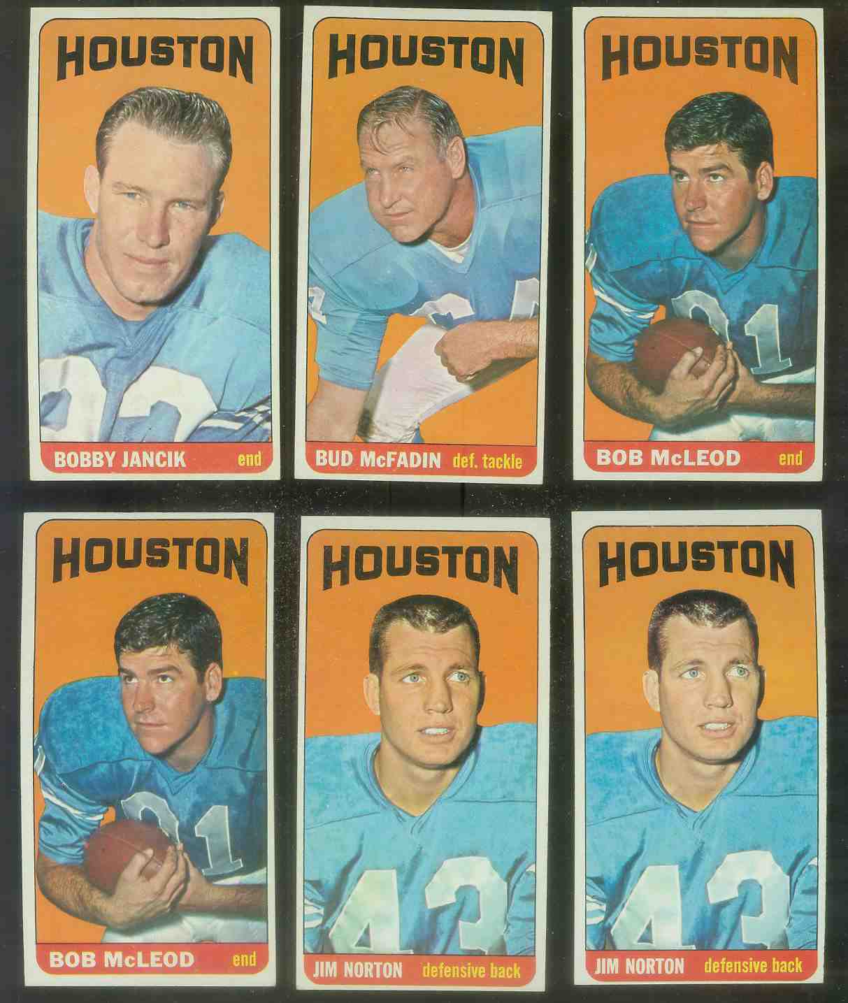 Houston Oilers Trading Cards (3) Price is for Each Card