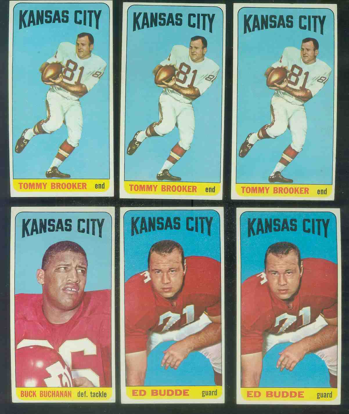 1965 Topps FB # 93 Tommy Brooker (Kansas City Chiefs) Football cards value