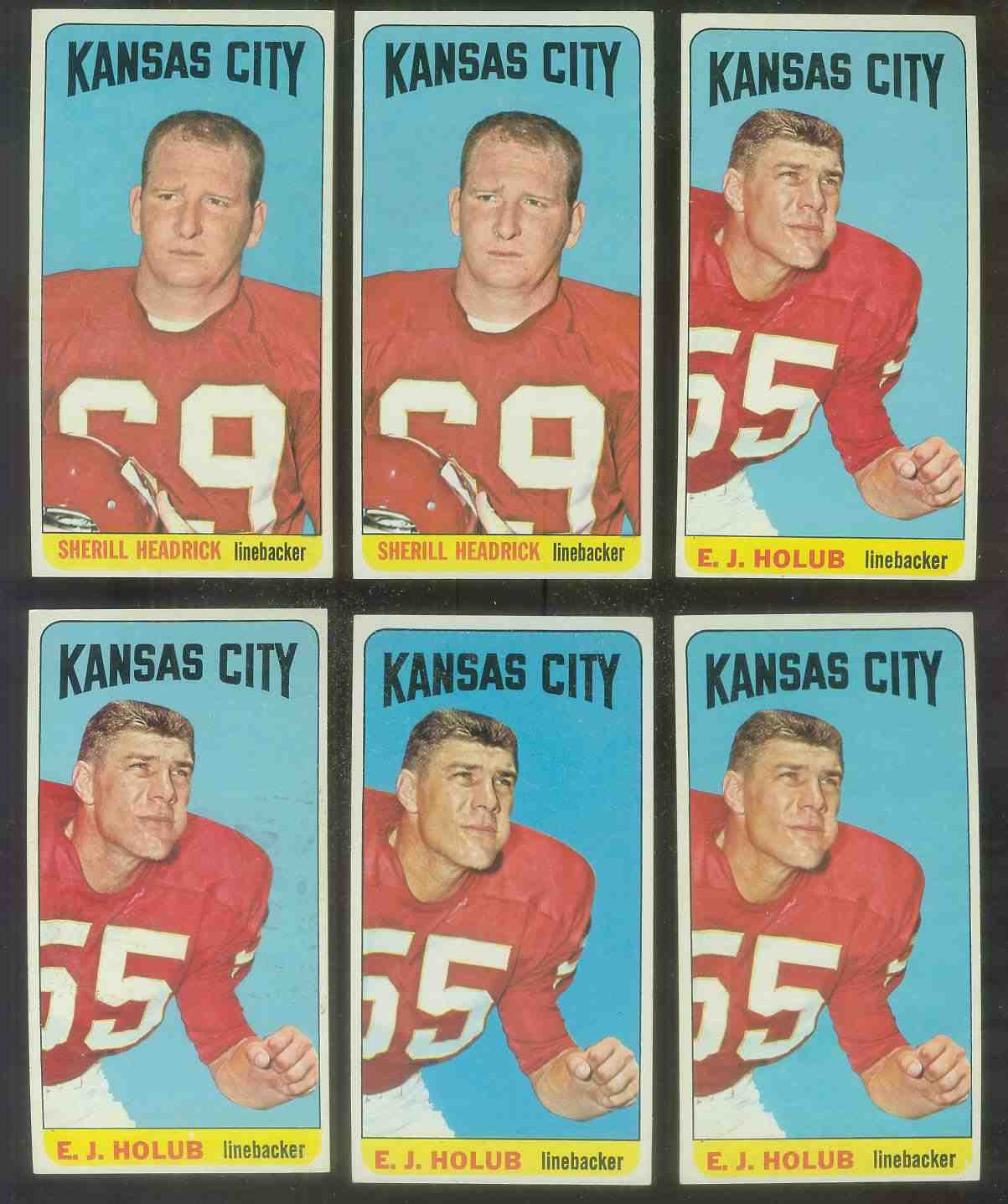 1965 Topps FB #103 E.J. Holub (Kansas City Chiefs) Football cards value