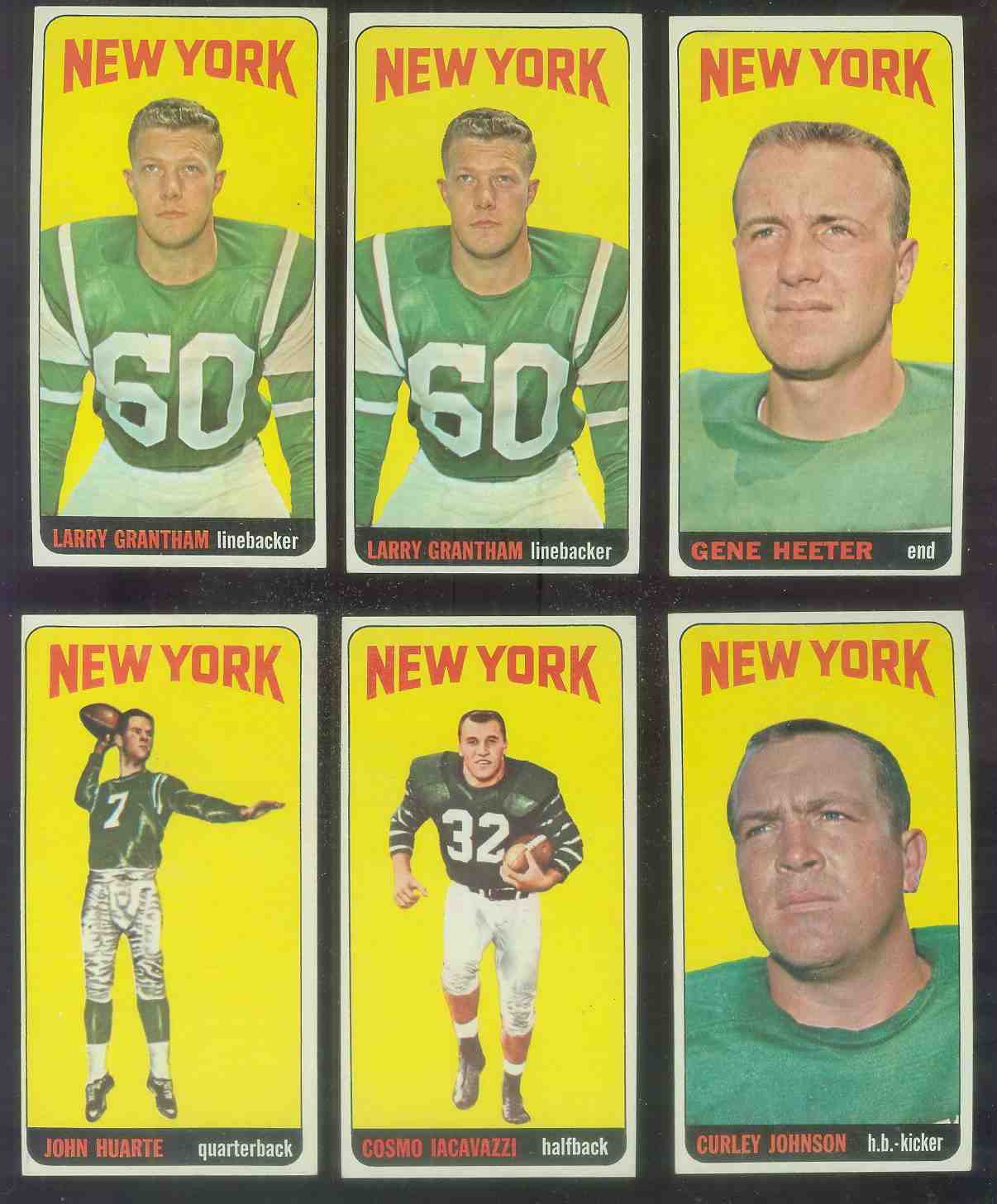1965 Topps FB #119 Curley Johnson (New York Jets) Football cards value