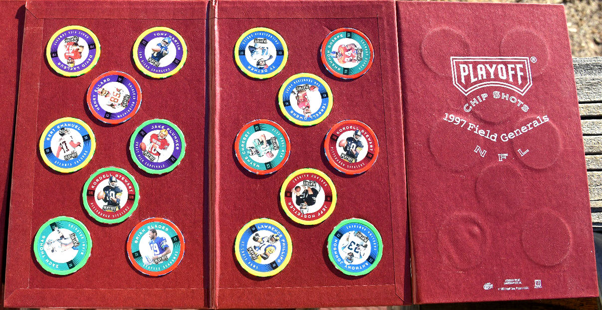 1997 Playoff CHIP SHOTS 'Field Generals' - Complete 16-chip set in album Baseball cards value