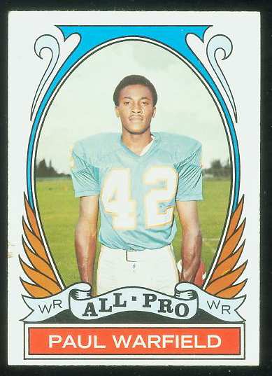 1972 Topps FB #271 Paul Warfield VERY SCARCE SHORT PRINT (Dolphins) Football cards value