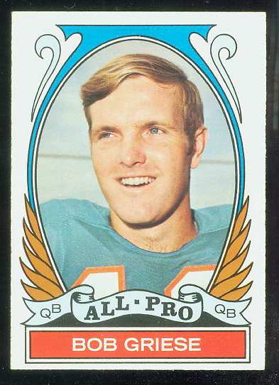 1972 Topps FB #272 Bob Griese VERY SCARCE SHORT PRINT (Dolphins) Football cards value
