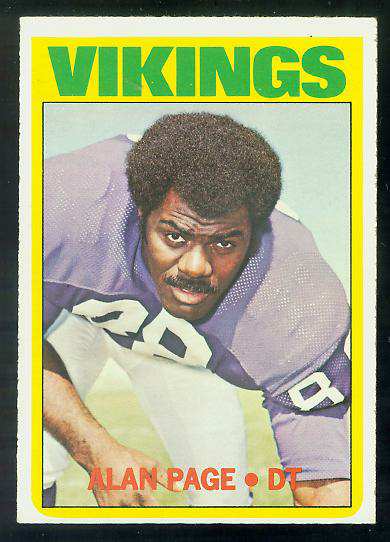 1972 Topps FB #300 Alan Page VERY SCARCE SHORT PRINT (Vikings) Football cards value