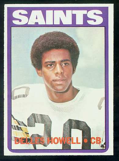 1972 Topps FB #321 Delles Howell VERY SCARCE SHORT PRINT (Saints) Football cards value