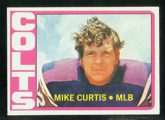 1972 Topps FB #326 Mike Curtis VERY SCARCE SHORT PRINT (Colts) Football cards value