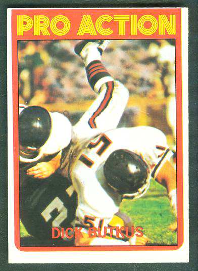 1972 Topps FB #341 Dick Butkus IA VERY SCARE SHORT PRINT (Bears) Football cards value