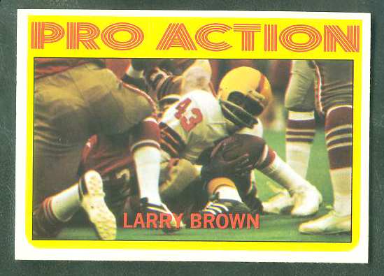 1972 Topps FB #342 Larry Brown IA VERY SCARE SHORT PRINT (Redskins) Football cards value