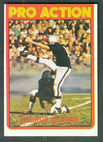 1972 Topps FB #348 George Blanda IA VERY SCARE SHORT PRINT (Raiders) Football cards value