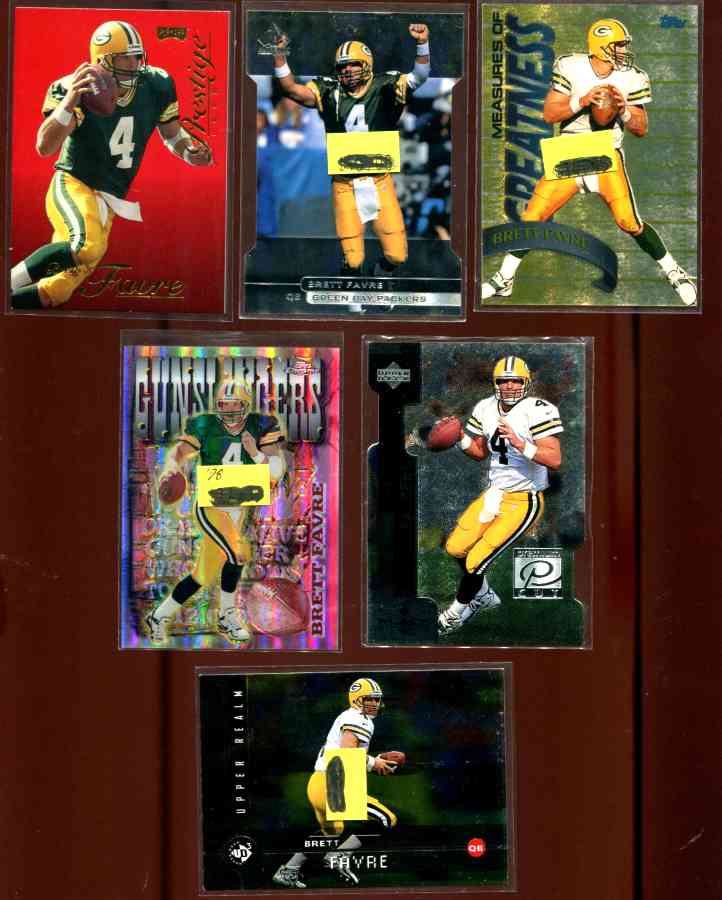 Brett Favre - 1998 Playoff Prestige #9 RED scarcer parallel issue Baseball cards value