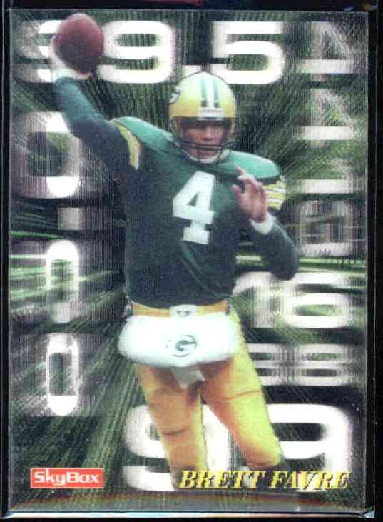 Brett Favre - 1996 SkyBox Premium 'MVP' #5 LENTICULAR Prize card Baseball cards value