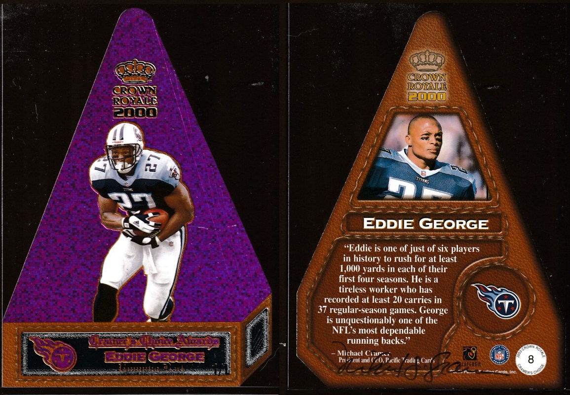 *** RARE 1-of-1 - Eddie George - 2000 Crown Royale Cramer's Choice JUMBO Baseball cards value