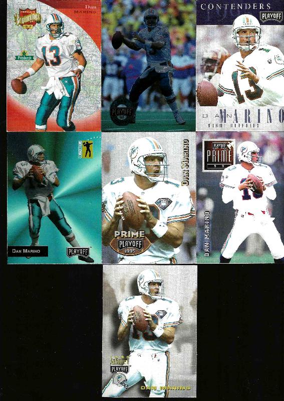 Dan Marino -  PLAYOFF (1993-1999) - Lot of (10) different ! Baseball cards value