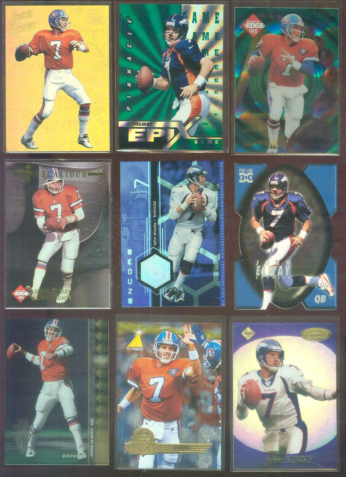 John Elway - 1995 Pacific Triple Folders 'Careers' #C3 Baseball cards value