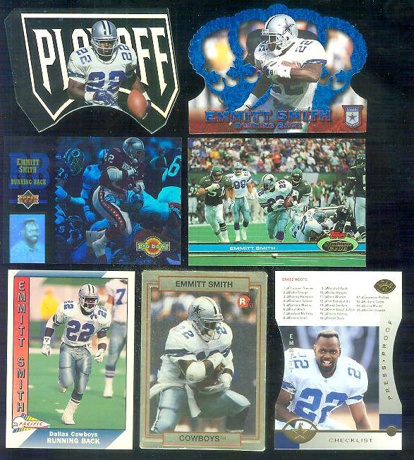 Emmitt Smith - 1996 Leaf #190 GOLD PRESS PROOF DIE-CUT Baseball cards value