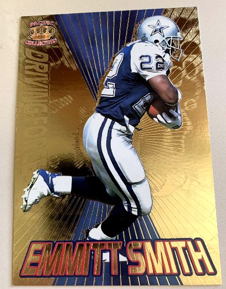 Emmitt Smith - 1996 Pacific Gridiron Driving Force #DF2 JUMBO Baseball cards value