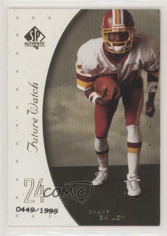 Champ Bailey - 1999 SP Authentic #111 ROOKIE [#/1999] (Redskins,HOF) Football cards value