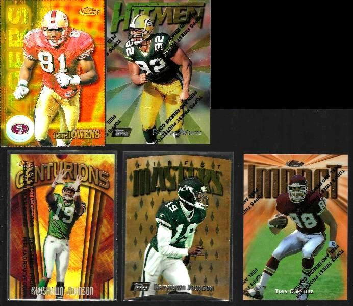  Keyshawn Johnson - 1997 Finest #152 RARE EMBOSSED DIE-CUT (Jets) Football cards value