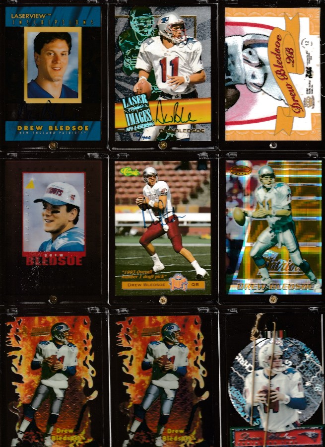 Drew Bledsoe - 1997 Pacific Revolution Cloth SILK #12 (Patriots) Football cards value