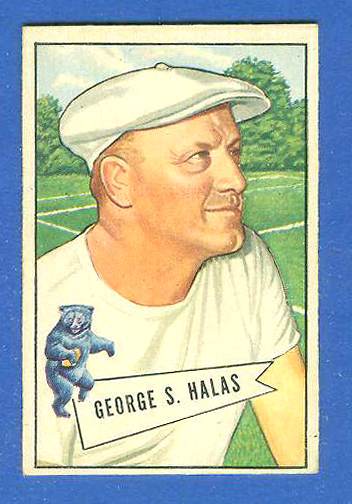 1952 Bowman Small FB # 48 George Halas ROOKIE COACH (Bears) Football cards value