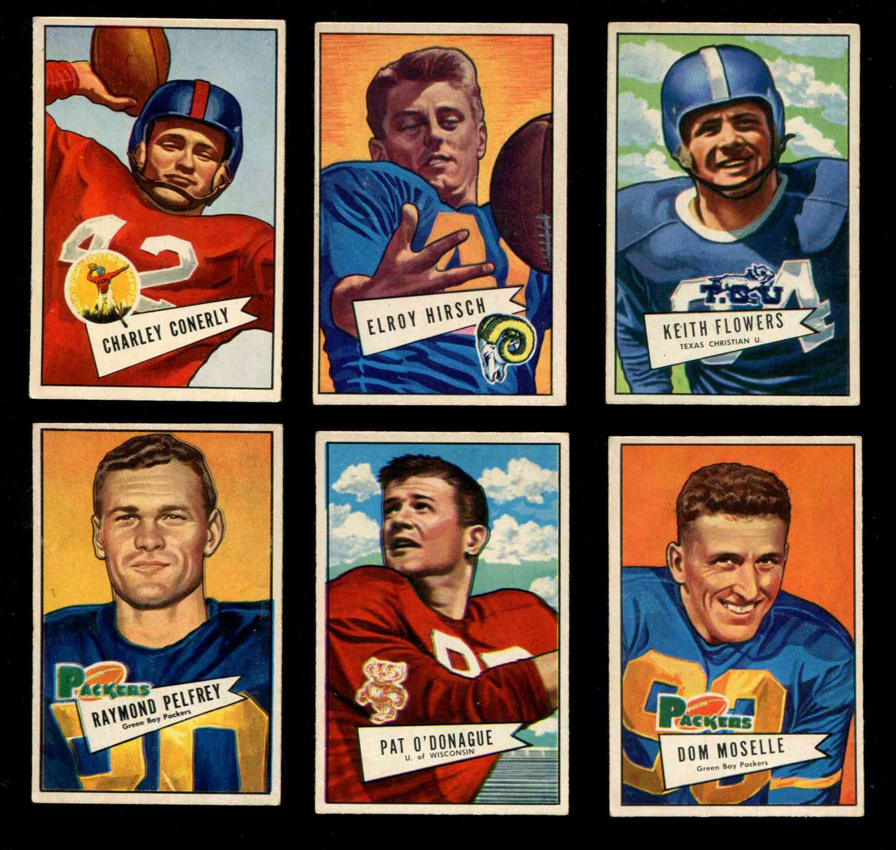 1952 Bowman Small FB # 37 Elroy 'Crazy Legs' Hirsch [#x] (Rams) Football cards value