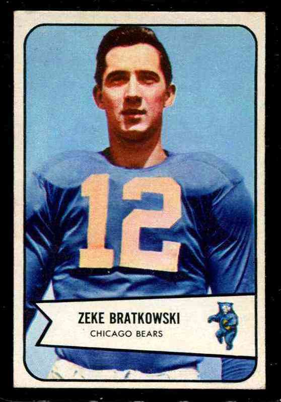 1954 Bowman FB # 11 Zeke Bratkowski ROOKIE [#] (Bears) Football cards value