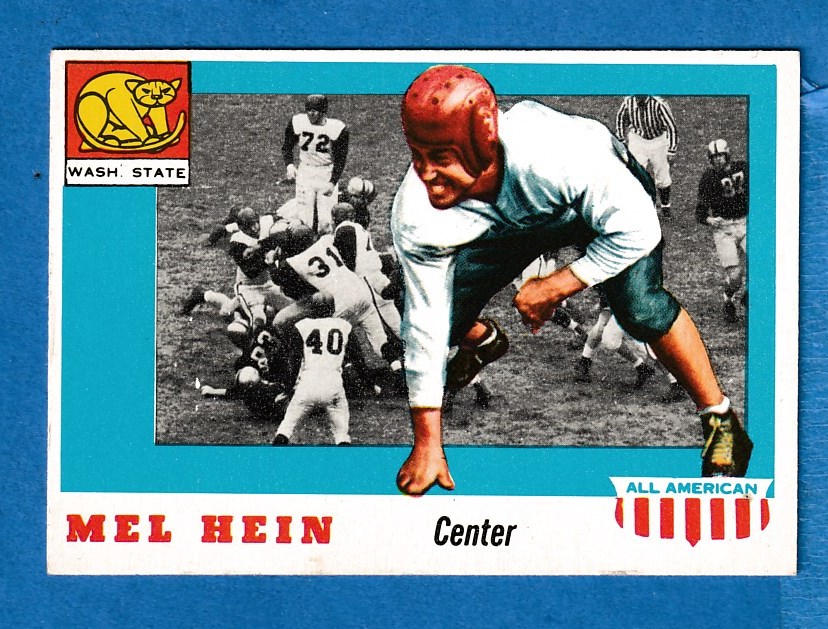 1955 Topps ALL-AMERICAN FB # 28 Mel Hein ROOKIE SHORT PRINT Football cards value