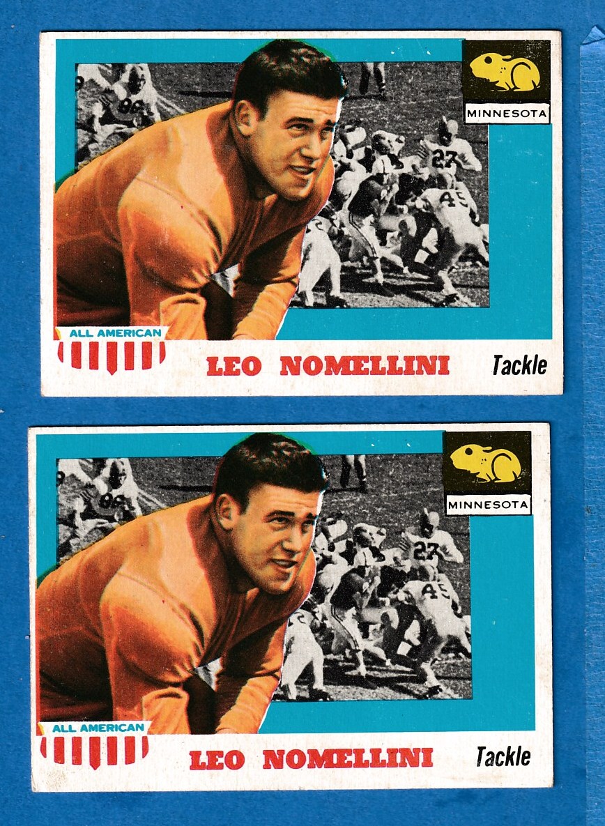 1955 Topps ALL-AMERICAN FB # 29 Leo Nomellini SHORT PRINT (Minnesota/49ers) Football cards value