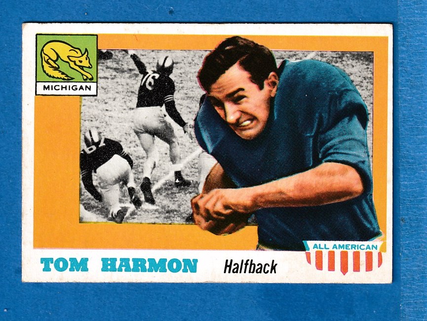 1955 Topps ALL-AMERICAN FB # 35 Tom Harmon ROOKIE SHORT PRINT (Michigan) Football cards value